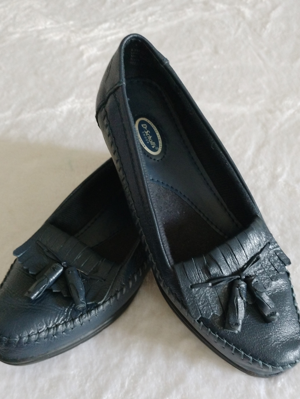 Dr. Scholl's Blue Leather Kiltie Tassel Shoes Size 6.5M